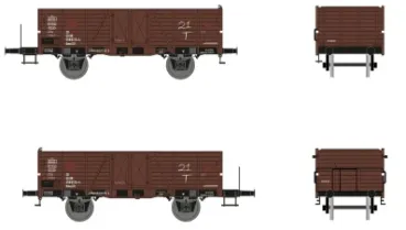 Preview: 25116 Hädl TT Güterwagenset IV, 2 offene Güterwagen Ep. IV DR Exklusivmodell Nr. 11