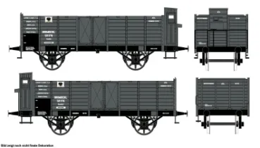 Preview: 25149 Hädl TT Güterwagenset I, 2 offene Güterwagen Ep. I KPEV Exklusivmodell Nr. 22