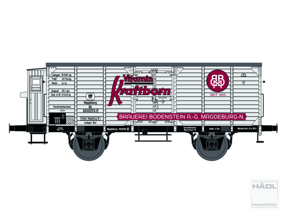 113980 Hädl TT gedeckter Güterwagen Bodensteiner Bierwagen, Ep. I