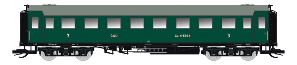 120189 Saxonia Modellbau TT Sächsische Schnellzugwagen Bauart "C4üSa07", 3. Klasse, CSD, Ep.3